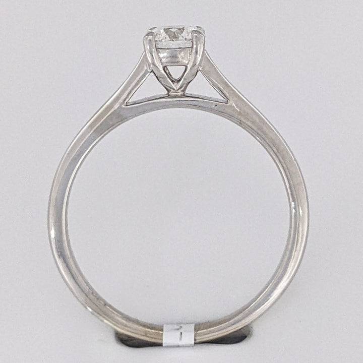 14K WHITE .40 CARAT TOTAL VS2 E DIAMOND ROUND ESTATE RING 2.2 GRAMS
