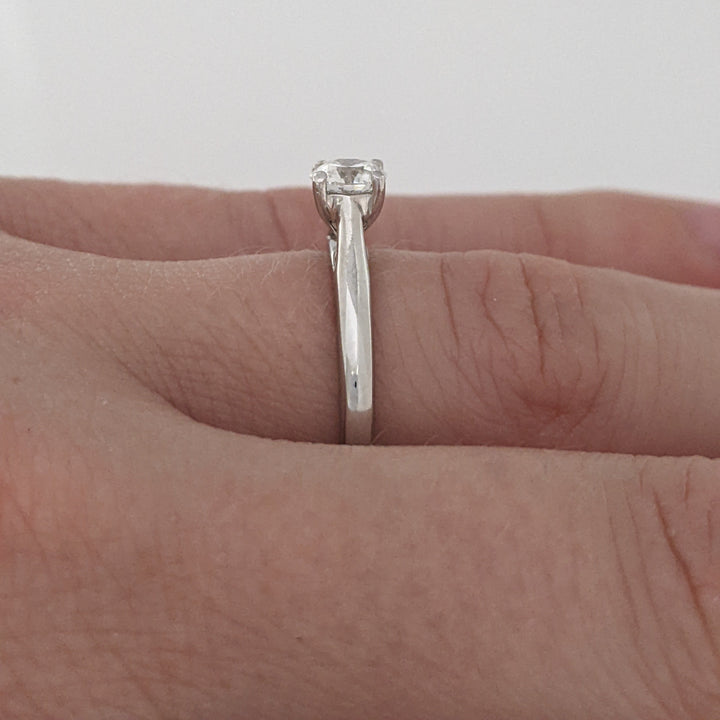14K WHITE .40 CARAT TOTAL VS2 E DIAMOND ROUND ESTATE RING 2.2 GRAMS