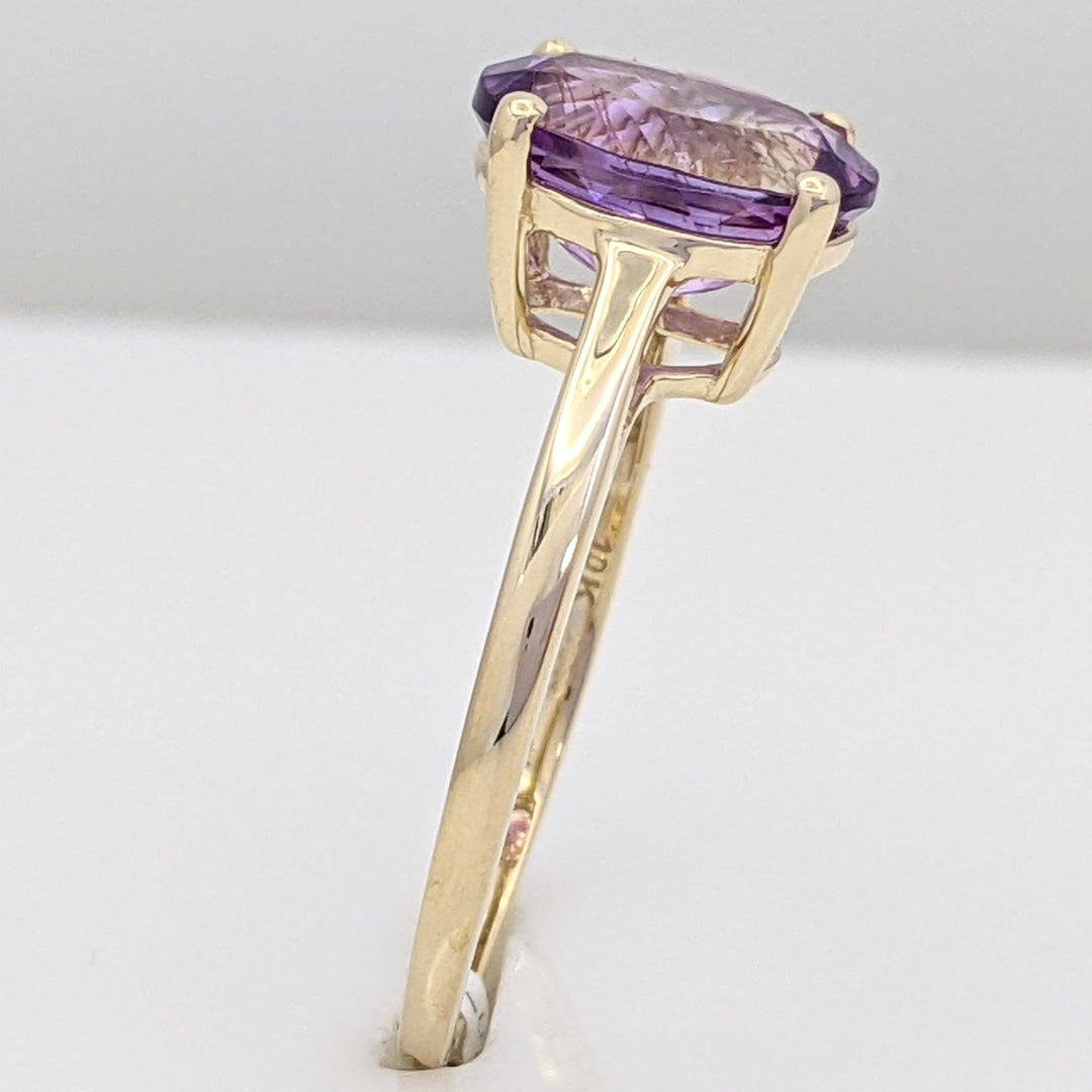 10K AMETHYST OVAL 8X10 ESTATE RING 2.1 GRAMS