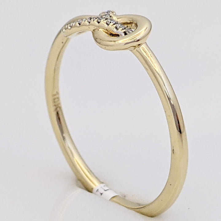 10K DIAMOND ROUND POLISHED INFINITY ESTATE RING 1.6 GRAMS