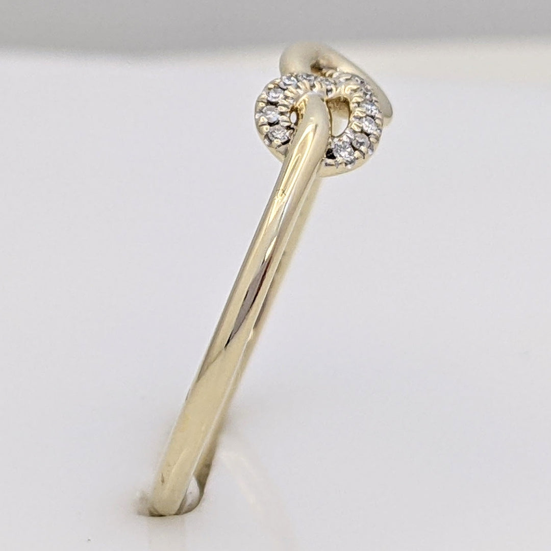 10K DIAMOND ROUND POLISHED INFINITY ESTATE RING 1.6 GRAMS