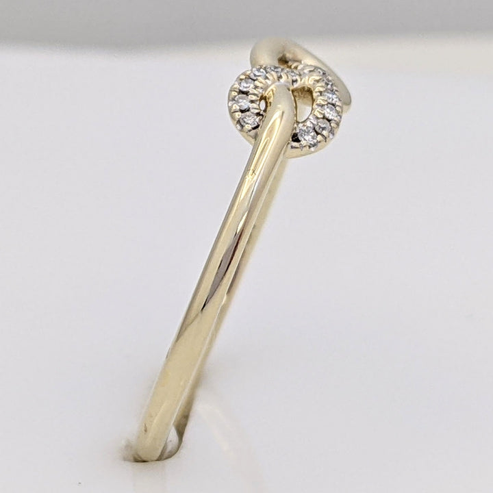 10K DIAMOND ROUND POLISHED INFINITY ESTATE RING 1.6 GRAMS