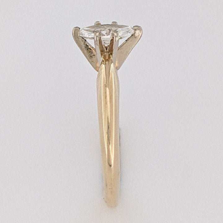 14K .27 CARAT TOTAL SI1 H DIAMOND MARQUISE CUT SOLITAIRE ESTATE RING 2.1 GRAMS