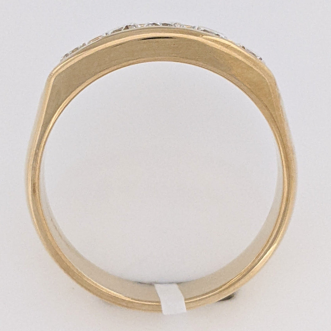 14K 1.00 CARAT TOTAL WEIGHT VS1 G DIAMOND ROUND (5) ESTATE CHANNEL SET BAND 7.8 GRAMS