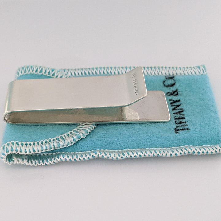 STERLING SILVER TIFFANY & COMPANY ESTATE MONEY CLIP WITH BOX 19.5 GRAMS