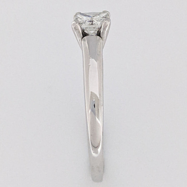 14K WHITE .70 CARAT TOTAL SI2 H DIAMOND PRINCESS CUT ESTATE RING 4.6 GRAMS