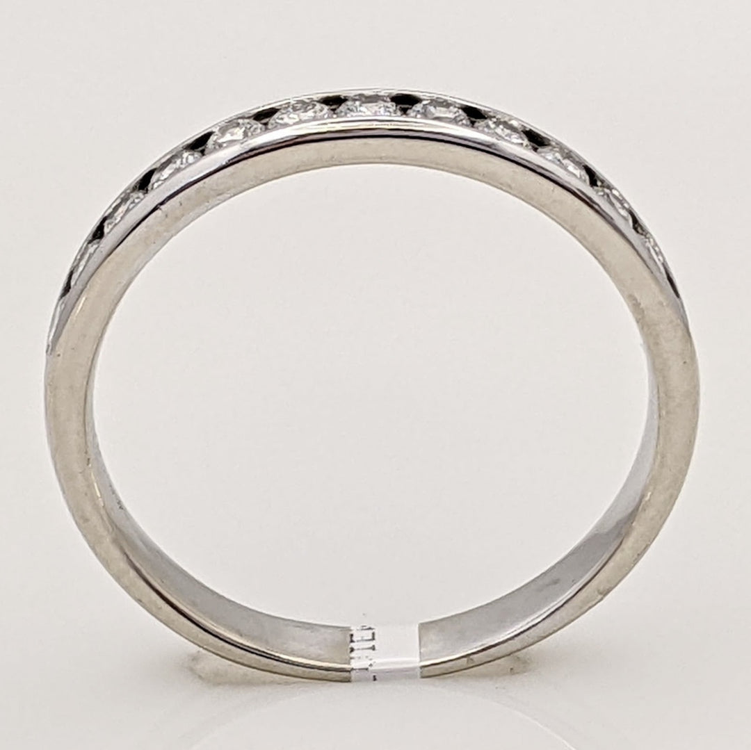 14K .42 CARAT TOTAL WEIGHT SI2 H DIAMOND ROUND (12) ESTATE CHANNEL BAND 2.6 GRAMS