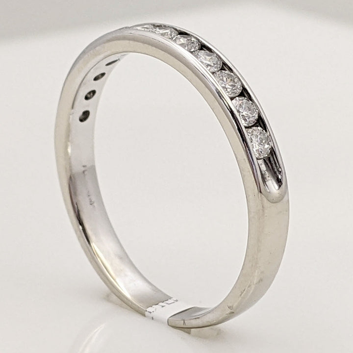14K .42 CARAT TOTAL WEIGHT SI2 H DIAMOND ROUND (12) ESTATE CHANNEL BAND 2.6 GRAMS