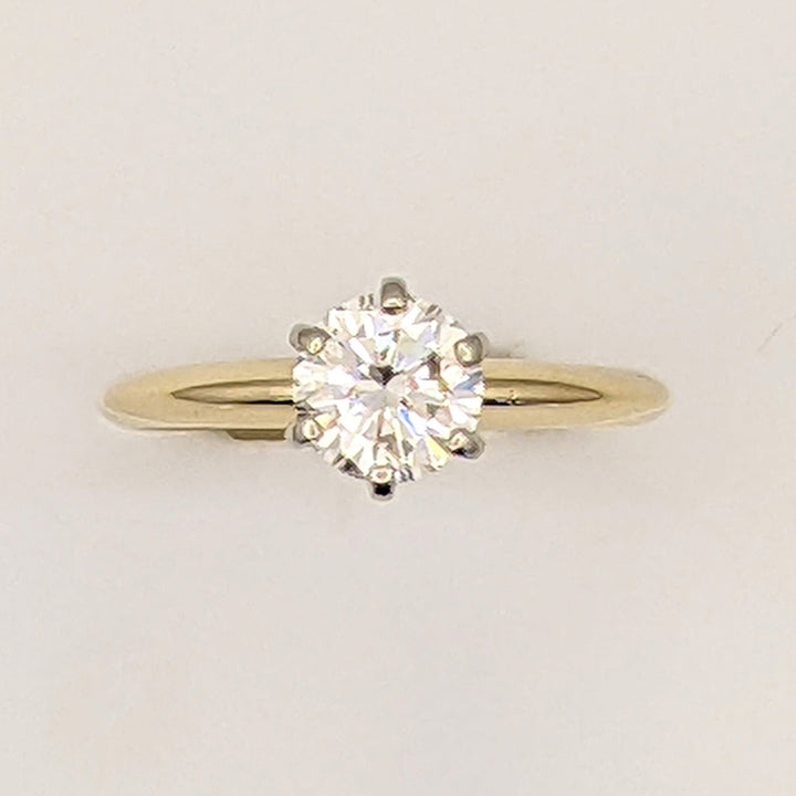 14K .75 CARAT TOTAL SI2 J DIAMOND ROUND ESTATE SOLITAIRE RING 2.0 GRAMS