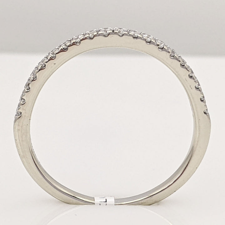 14K WHITE .30 CARAT TOTAL WEIGHT SI2 H DIAMOND ROUND (20) ESTATE PRONG BAND 2.5 GRAMS