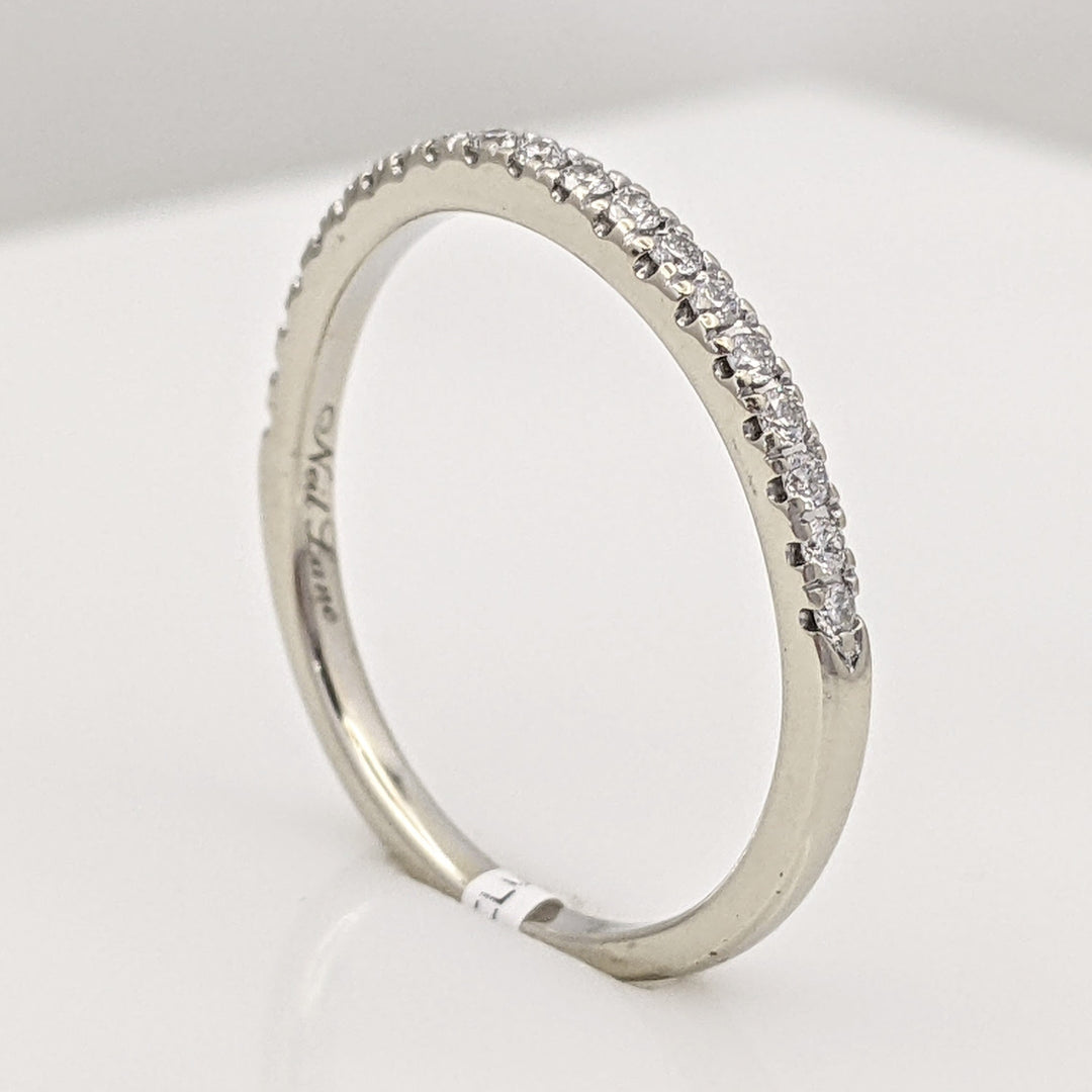 14K WHITE .30 CARAT TOTAL WEIGHT SI2 H DIAMOND ROUND (20) ESTATE PRONG BAND 2.5 GRAMS