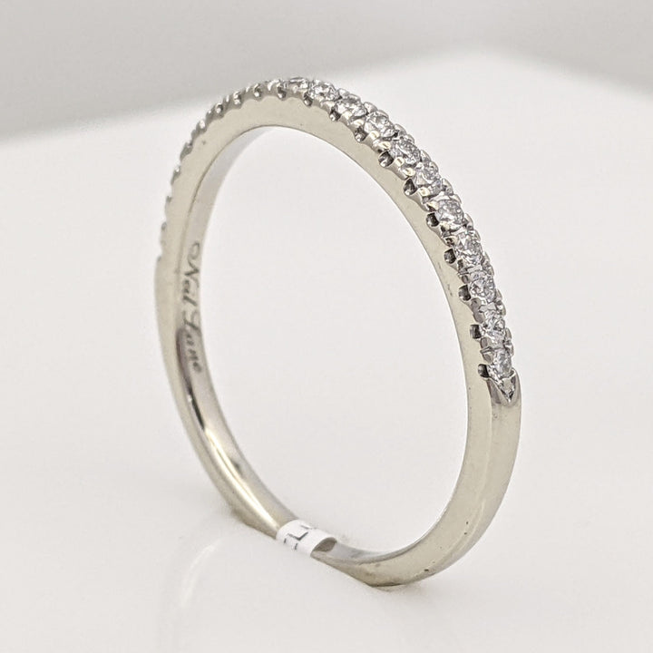 14K WHITE .30 CARAT TOTAL WEIGHT SI2 H DIAMOND ROUND (20) ESTATE PRONG BAND 2.5 GRAMS