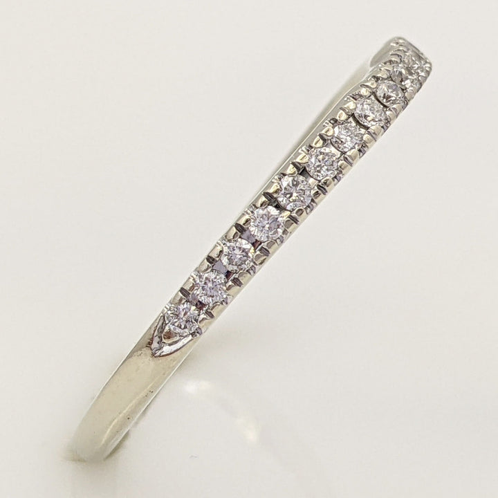 14K WHITE .30 CARAT TOTAL WEIGHT SI2 H DIAMOND ROUND (20) ESTATE PRONG BAND 2.5 GRAMS