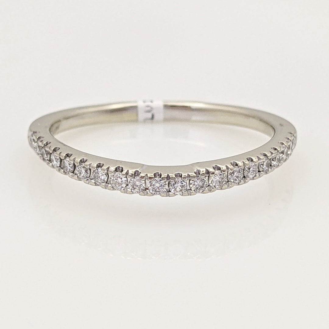 14K WHITE .30 CARAT TOTAL WEIGHT SI2 H DIAMOND ROUND (20) ESTATE PRONG BAND 2.5 GRAMS