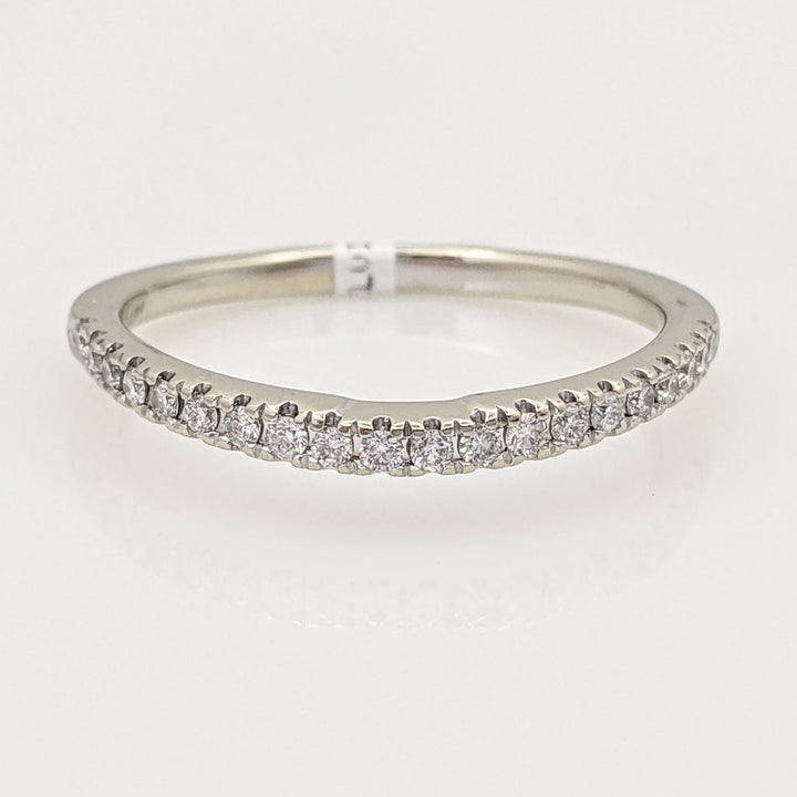 14K WHITE .30 CARAT TOTAL WEIGHT SI2 H DIAMOND ROUND (20) ESTATE PRONG BAND 2.5 GRAMS