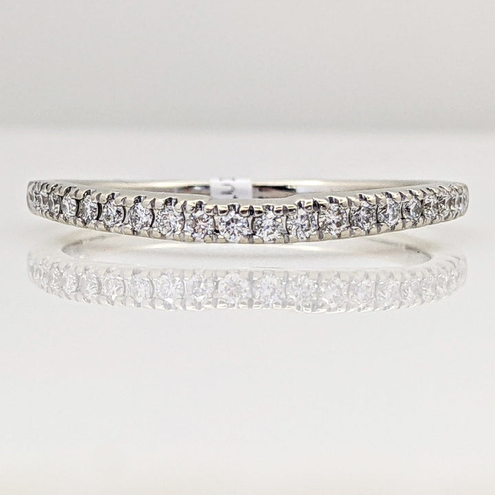 14K WHITE .30 CARAT TOTAL WEIGHT SI2 H DIAMOND ROUND (20) ESTATE PRONG BAND 2.5 GRAMS