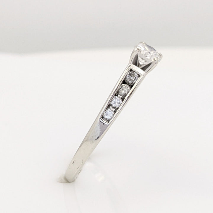 14K WHITE .57 CARAT TOTAL WEIGHT I1 H DIAMOND ROUND (9) ESTATE RING 2.6 GRAMS