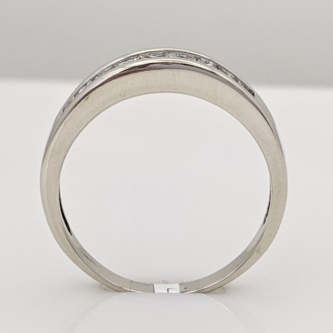 14K WHITE .54 CARAT TOTAL WEIGHT SI2 H DIAMOND PRINCESS CUT (9) ESTATE BAND 3.2 GRAMS
