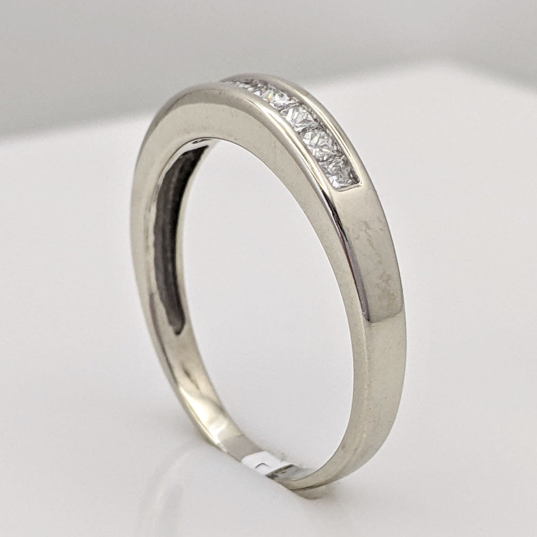 14K WHITE .54 CARAT TOTAL WEIGHT SI2 H DIAMOND PRINCESS CUT (9) ESTATE BAND 3.2 GRAMS