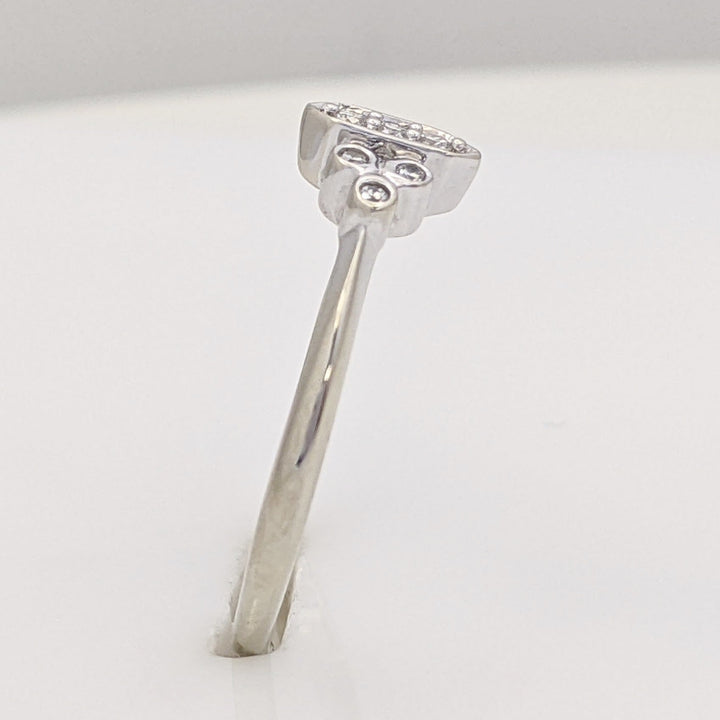 10K WHITE .10 CARAT TOTAL WEIGHT I1 G DIAMOND ROUND (9) ESTATE FASHION RING 1.6 GRAMS