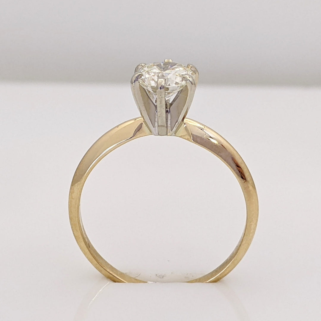 14K .75 CARAT TOTAL SI2 J DIAMOND ROUND ESTATE SOLITAIRE RING 2.0 GRAMS