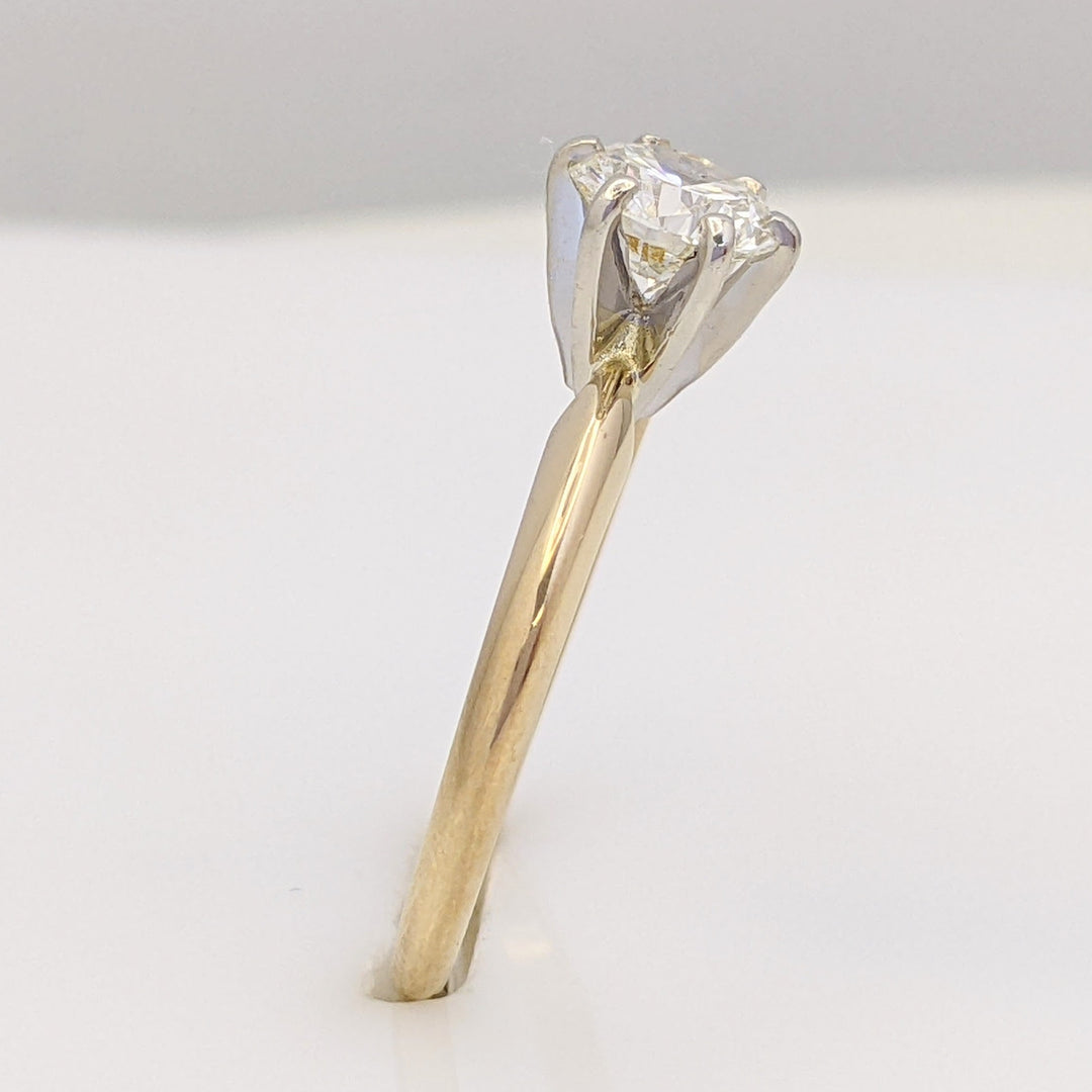 14K .75 CARAT TOTAL SI2 J DIAMOND ROUND ESTATE SOLITAIRE RING 2.0 GRAMS