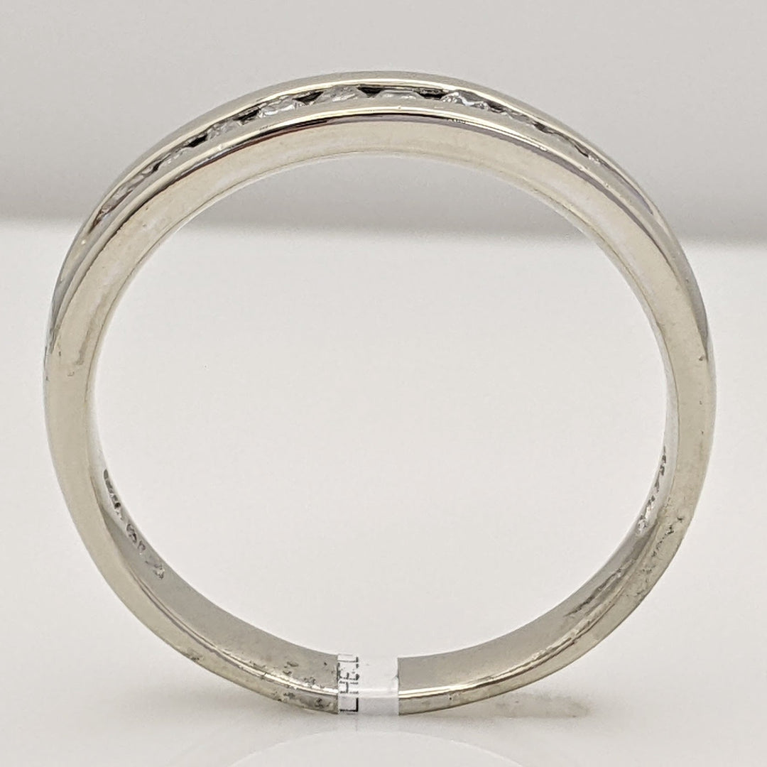 10K WHITE .25 CARAT TOTAL WEIGHT I1 H DIAMOND ROUND (8) ESTATE CHANNEL BAND 5.0 GRAMS