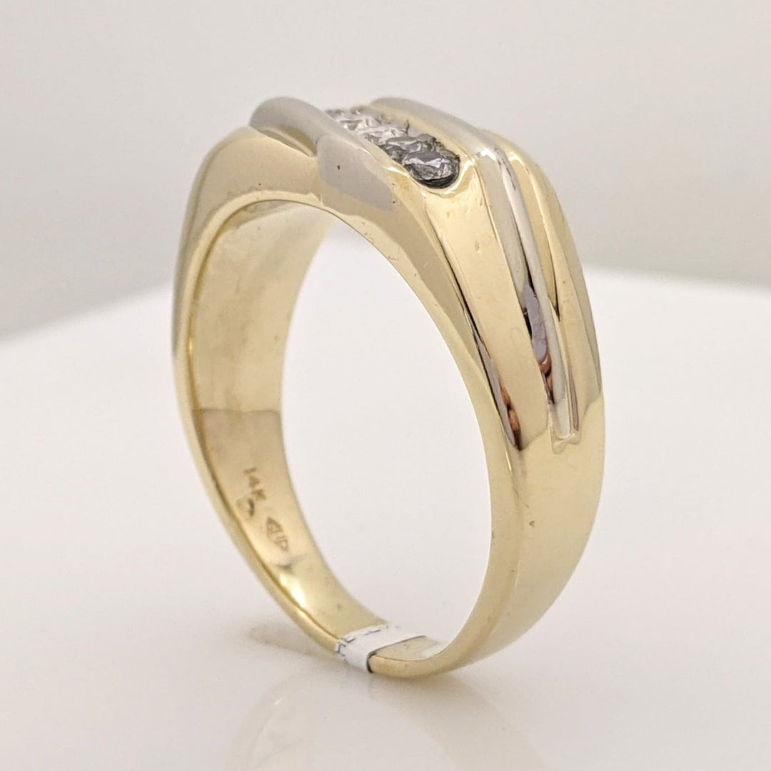 14K .50 CARAT TOTAL WEIGHT SI2 H DIAMOND ROUND (5) ESTATE CHANNEL BAND 13.6 GRAMS