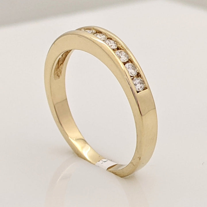 14K .25 CARAT TOTAL WEIGHT SI2 I DIAMOND ROUND (10) ESTATE CHANNEL SET BAND 2.5 GRAMS