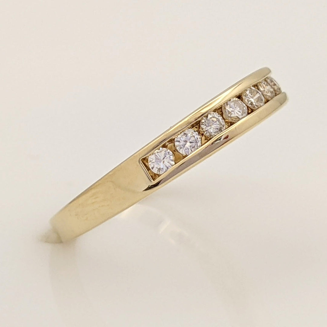 14K .25 CARAT TOTAL WEIGHT SI2 I DIAMOND ROUND (10) ESTATE CHANNEL SET BAND 2.5 GRAMS