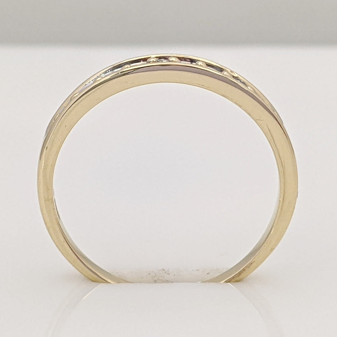 14K .09 CARAT TOTAL WEIGHT SI2 H DIAMOND ROUND (9) ESTATE BAND 1.8 GRAMS