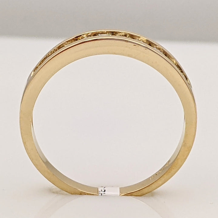 14K .30 CARAT TOTAL WEIGHT SI2 I DIAMOND ROUND (10) ESTATE CHANNEL SET BAND 2.3 GRAMS