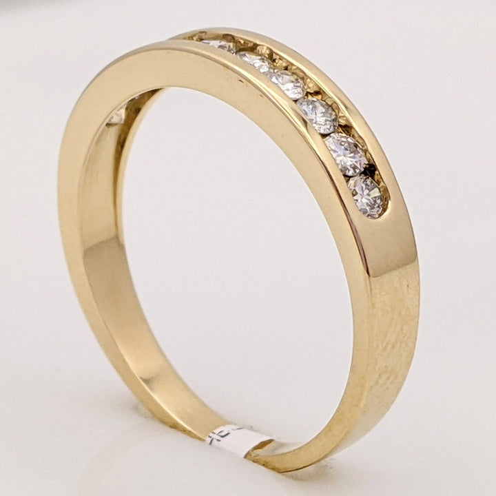 14K .30 CARAT TOTAL WEIGHT SI2 I DIAMOND ROUND (10) ESTATE CHANNEL SET BAND 2.3 GRAMS