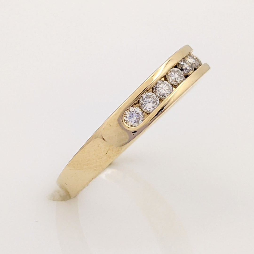 14K .30 CARAT TOTAL WEIGHT SI2 I DIAMOND ROUND (10) ESTATE CHANNEL SET BAND 2.3 GRAMS