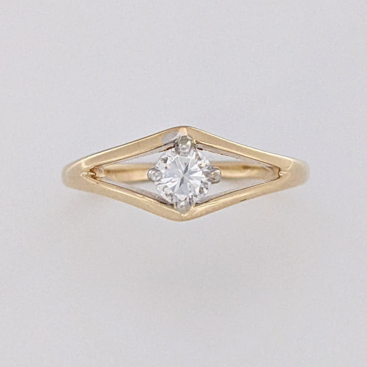 14K .20 CARAT TOTAL SI2 H DAMOND ROUND OPEN TOP ESTATE RING 2.0 GRAMS