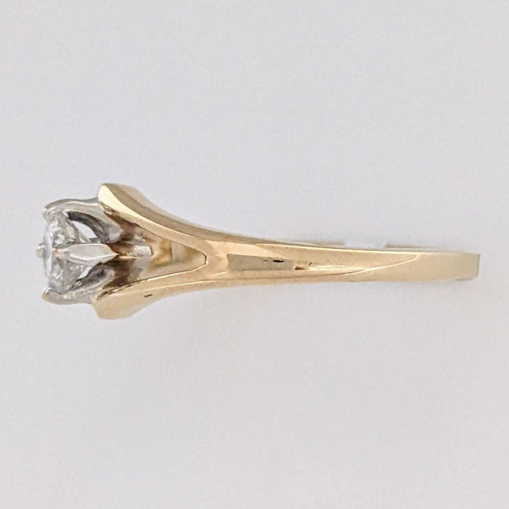 14K .20 CARAT TOTAL SI2 H DAMOND ROUND OPEN TOP ESTATE RING 2.0 GRAMS
