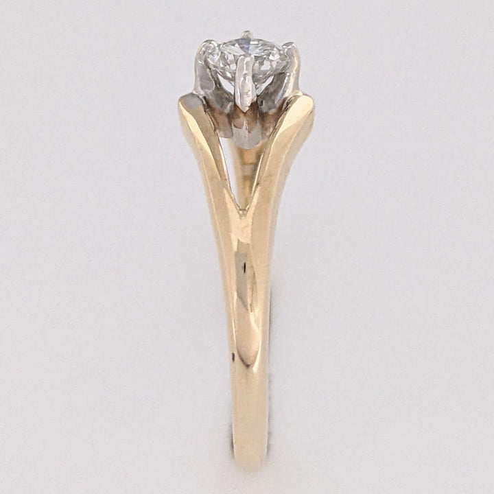 14K .20 CARAT TOTAL SI2 H DAMOND ROUND OPEN TOP ESTATE RING 2.0 GRAMS