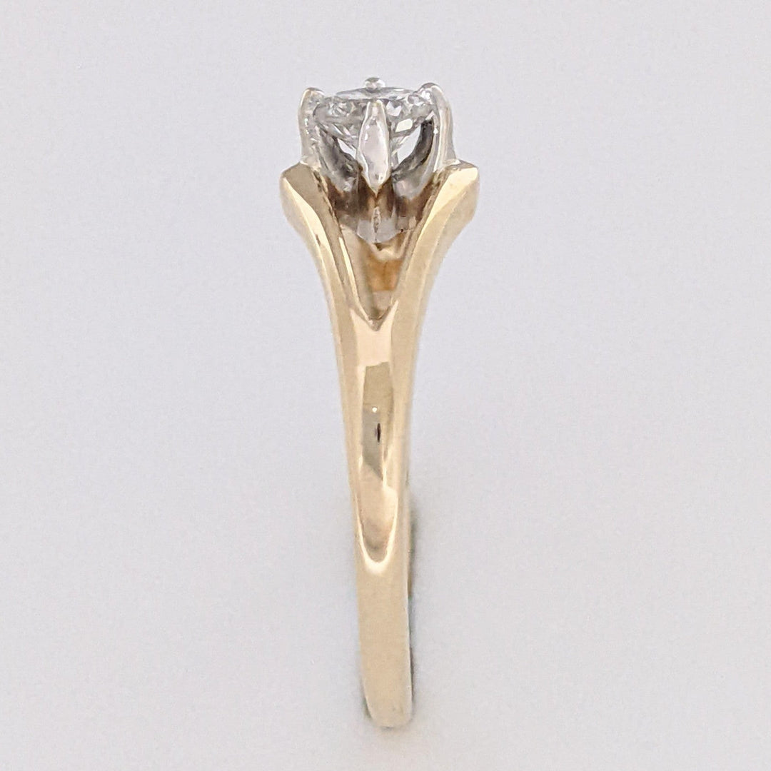 14K .20 CARAT TOTAL SI2 H DAMOND ROUND OPEN TOP ESTATE RING 2.0 GRAMS