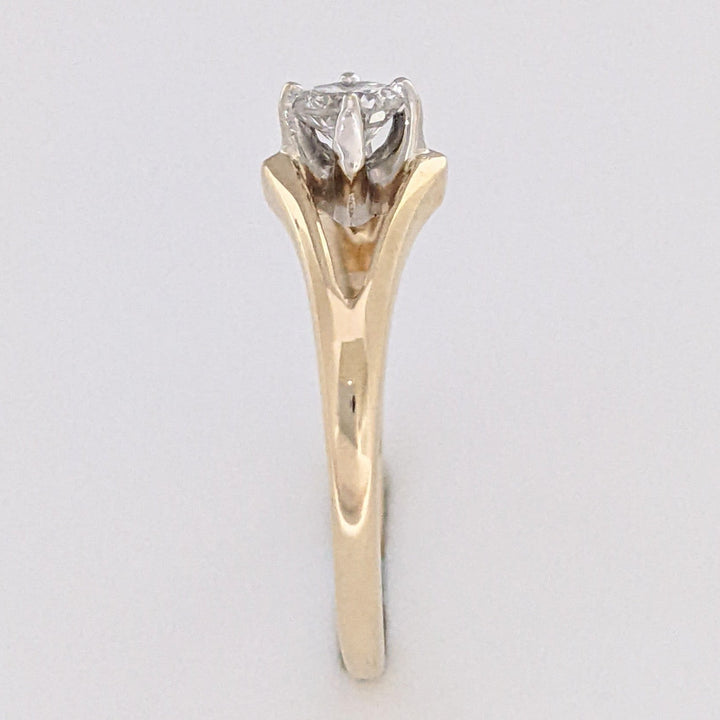 14K .20 CARAT TOTAL SI2 H DAMOND ROUND OPEN TOP ESTATE RING 2.0 GRAMS