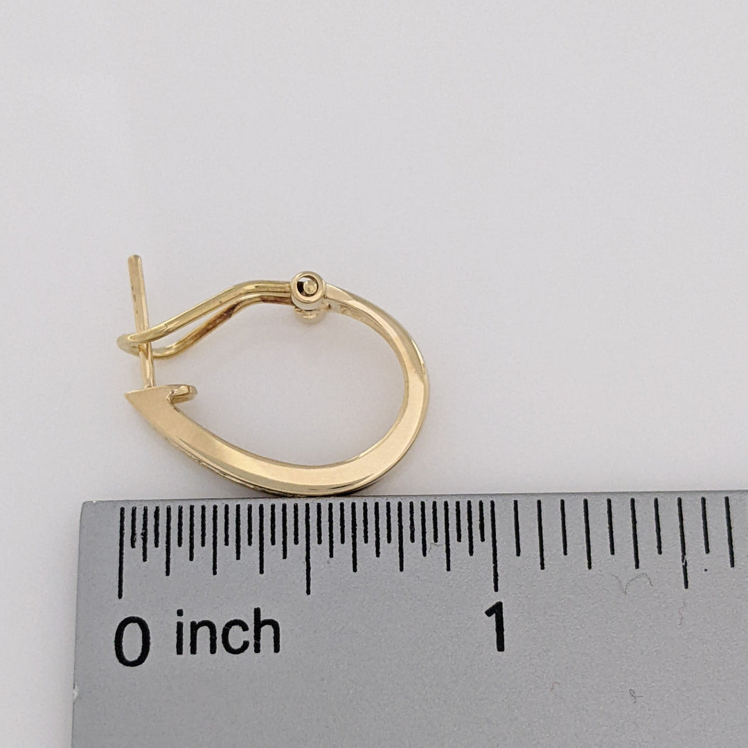 14K SAPPHIRE ROUND (6) DIAMOND ROUND (6) .18 DIAMOND TOTAL WEIGHT ESTATE CHANNEL HOOP EARRINGS 4.3 GRAMS