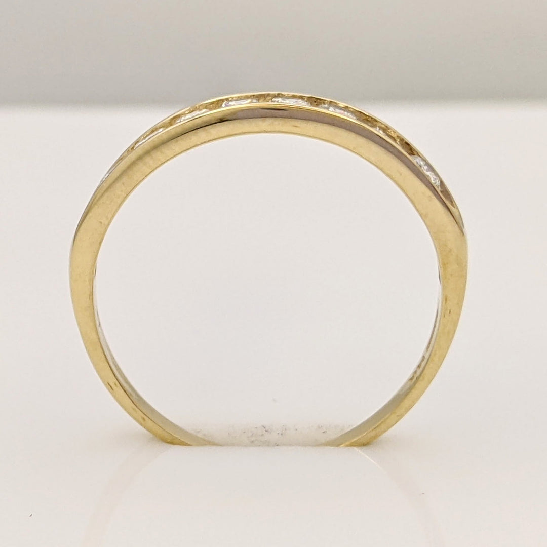 14K .47 CARAT TOTAL WEIGHT SI1 H DIAMOND ROUND (8) ESTATE CHANNEL SET BAND 1.9 GRAMS