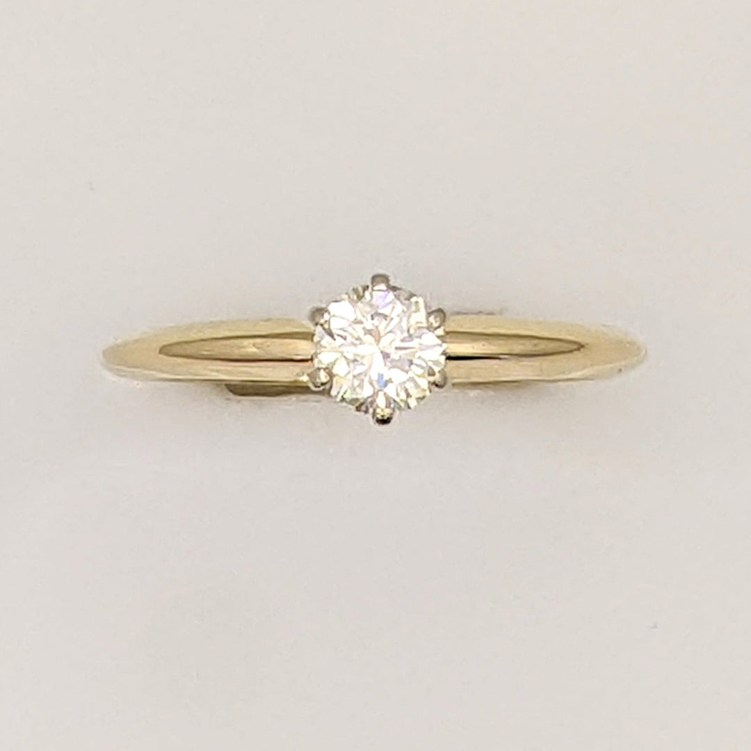 14K .31 CARAT TOTAL VS K DIAMOND ROUND SOLITAIRE ESTATE RING 1.5 GRAMS