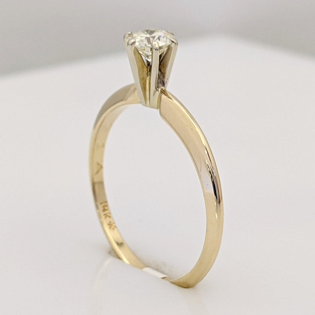 14K .31 CARAT TOTAL VS K DIAMOND ROUND SOLITAIRE ESTATE RING 1.5 GRAMS