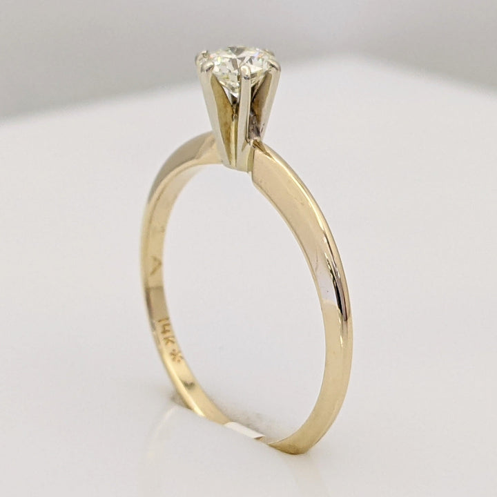 14K .31 CARAT TOTAL VS K DIAMOND ROUND SOLITAIRE ESTATE RING 1.5 GRAMS
