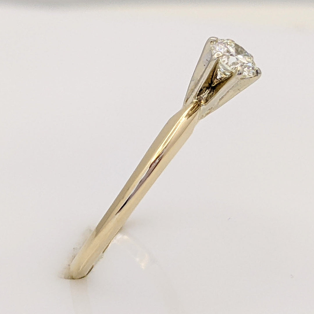 14K .31 CARAT TOTAL VS K DIAMOND ROUND SOLITAIRE ESTATE RING 1.5 GRAMS