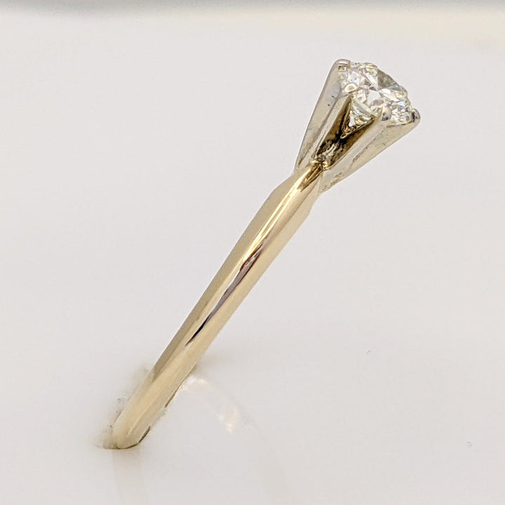 14K .31 CARAT TOTAL VS K DIAMOND ROUND SOLITAIRE ESTATE RING 1.5 GRAMS