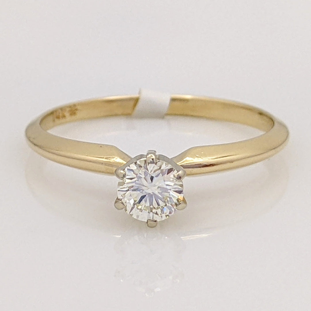 14K .31 CARAT TOTAL VS K DIAMOND ROUND SOLITAIRE ESTATE RING 1.5 GRAMS