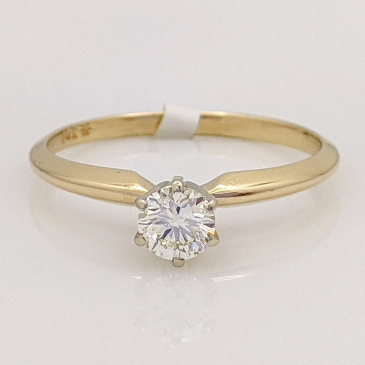14K .31 CARAT TOTAL VS K DIAMOND ROUND SOLITAIRE ESTATE RING 1.5 GRAMS