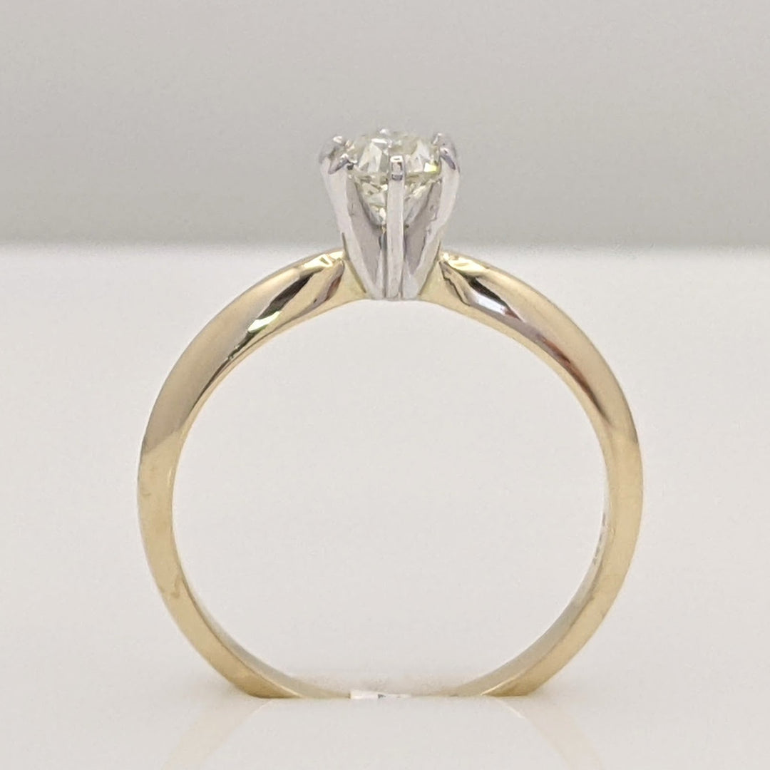 14K .42 CARAT TOTAL VS2 P DIAMOND ROUND ESTATE SOLITAIRE 1.9 GRAMS