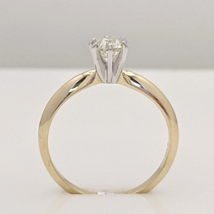 14K .42 CARAT TOTAL VS2 P DIAMOND ROUND ESTATE SOLITAIRE 1.9 GRAMS